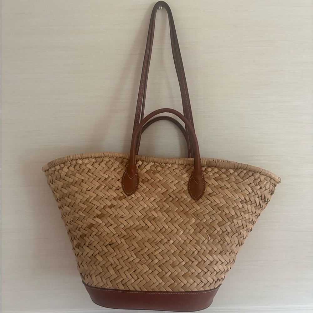 Mango Woven Straw Tote Bag
